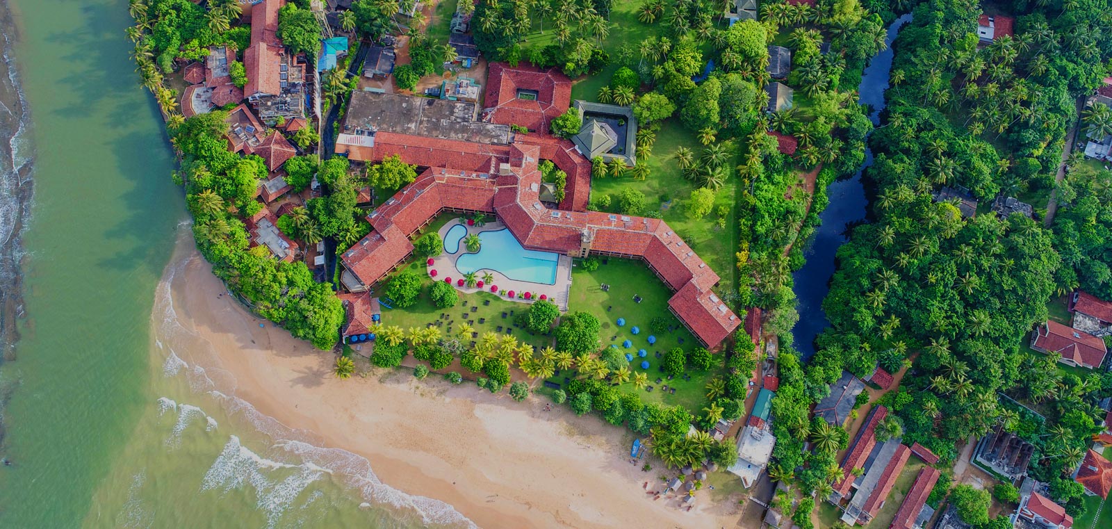 The Palms Hotel, a beach resort by the Golden Mile Beach of Sri LankaThe Palms Hotel, a beach resort by the Golden Mile Beach of Sri Lanka