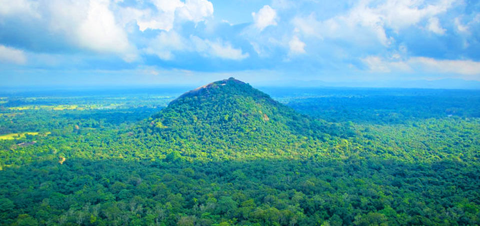 Pidurangala rock monastery in Sri Lanka