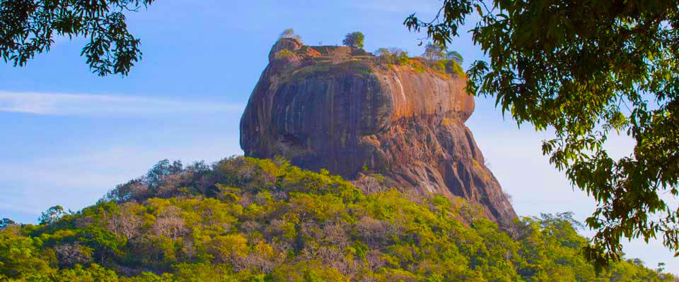 Sigiriya rock fortress and water garden in Sri Lanka