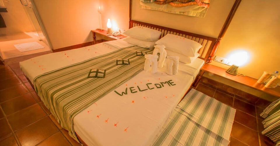 The rooms layout of the Deluxe Rooms at Sigiriya Village Hotel