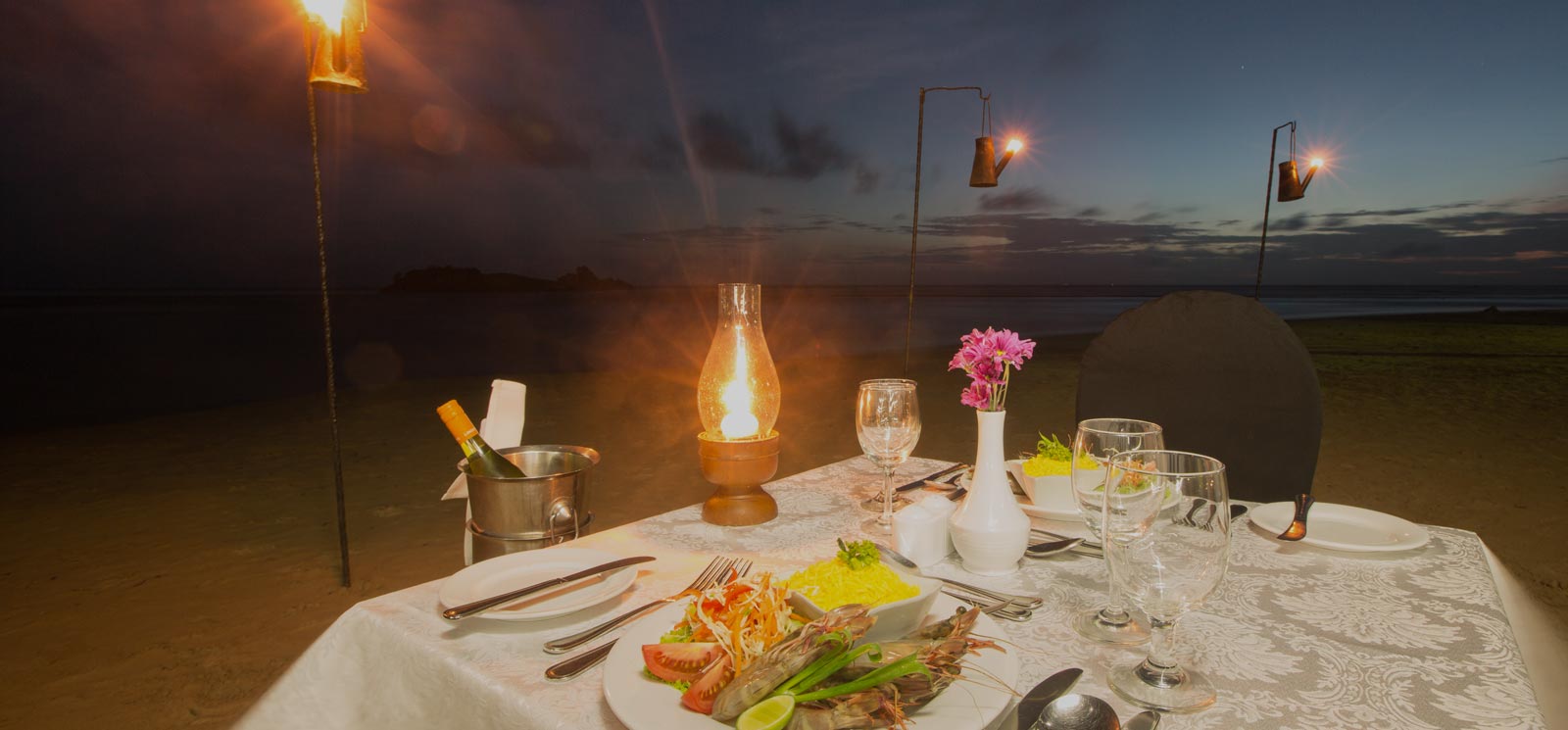 A unique dining experience on the beach at The Palms Hotel, Beruwala, Sri Lanka