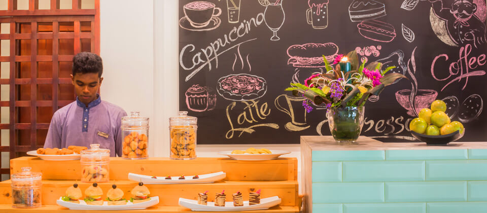 Cappuccino made to your taste at The Coffee Shop in Beruwala, Sri Lanka