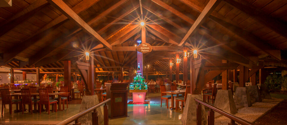 Enjoy your food at a relaxed pace at Golden Palms Restaurant