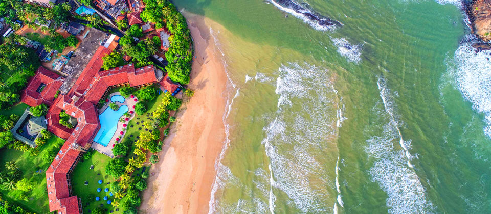 The Golden Mile Beach at Beruwala, Sri Lanka