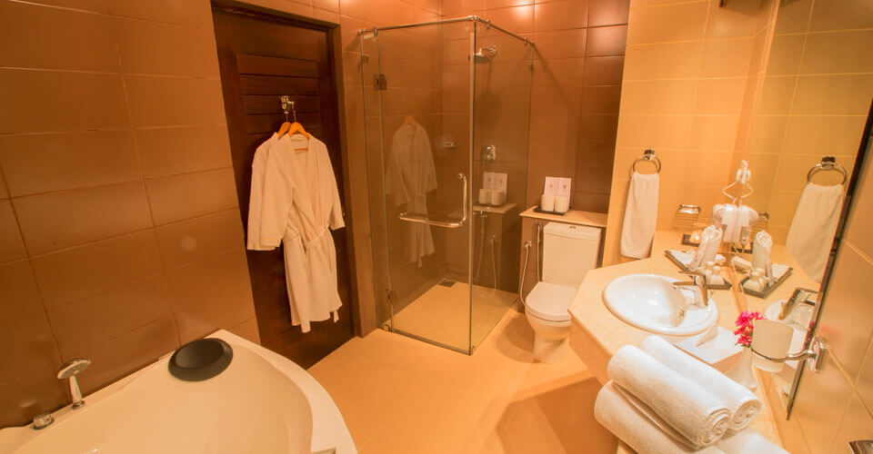 Complimentary toiletry and linen at the Sea View Suite Rooms